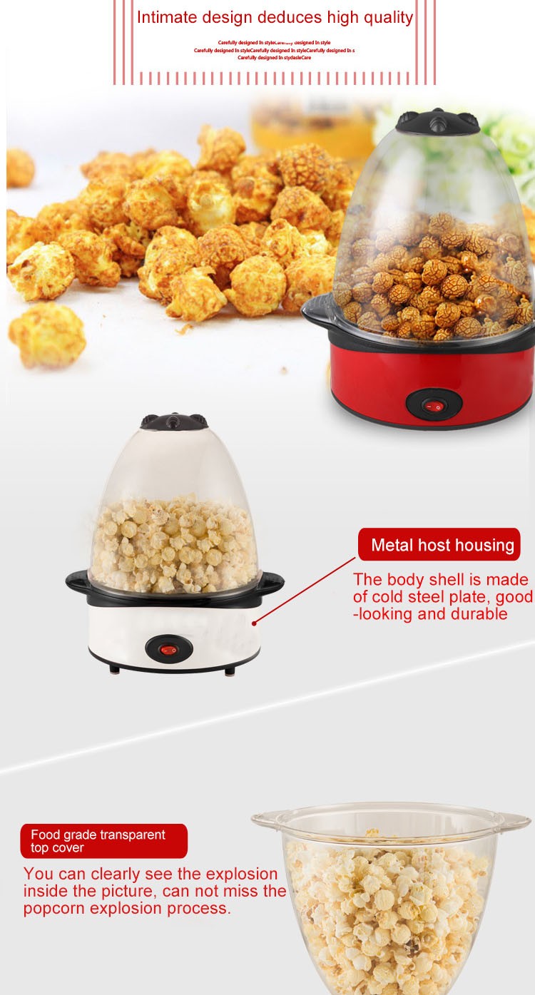 Automatic Oil-Popped Popcorn Making Machine Electric Popcorn Maker Stove Commercial Stirring Sugar Heating Corn Popper Roaster