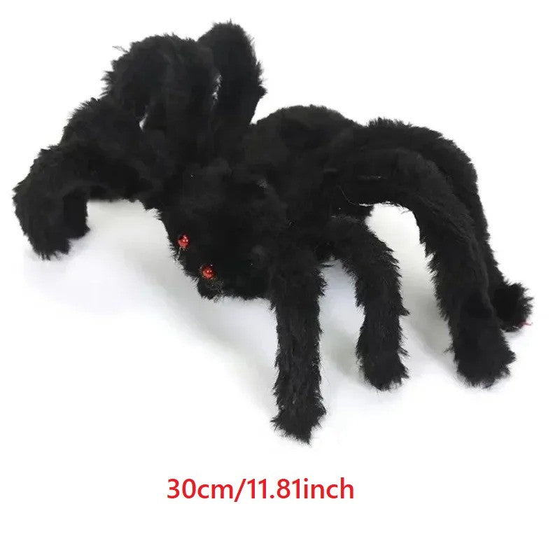 1/3pcs Giant Black Plush Spider Halloween Decorations Outdoor Scary Large Spiders Halloween Party Bar Haunted House Horror Props