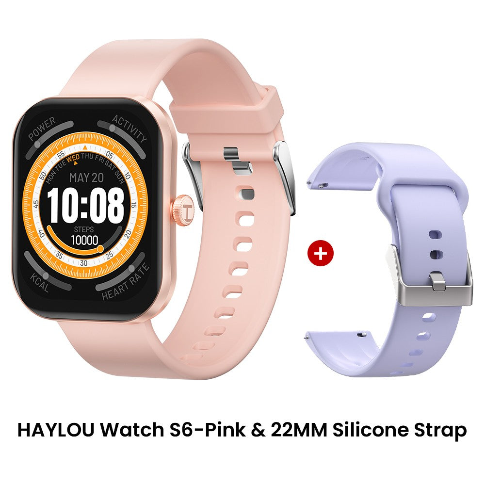 Smartwatch HAYLOU Watch S6 Tela HD de 2,01" Smartwatch Chamadas de Voz Bluetooth Monitoramento Fitness à Prova D'Água IP68