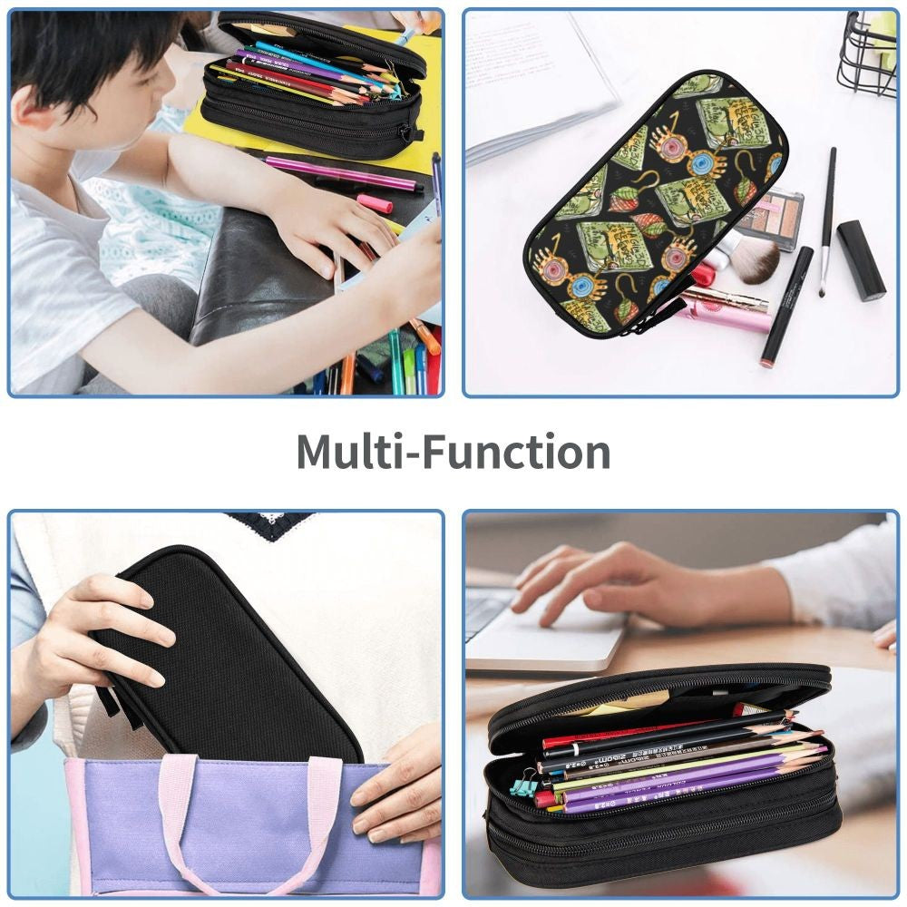 Desenho Animado Harries Filme P-Potters Magic World Estojo de Lápis Caneta Suporte Bolsas Estudante Material Escolar Necessaire Estojo de Lápis