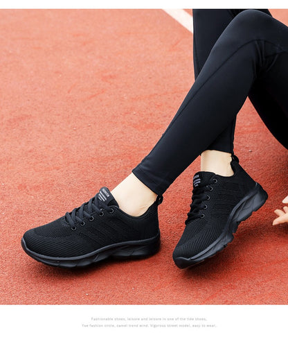 Novos Tênis Femininos Casuais Sapatos da Moda Respiráveis para Caminhada em Malha Sapatos Baixos Femininos 2024 Tenis Feminino Branco Sapatos esportivos femininos