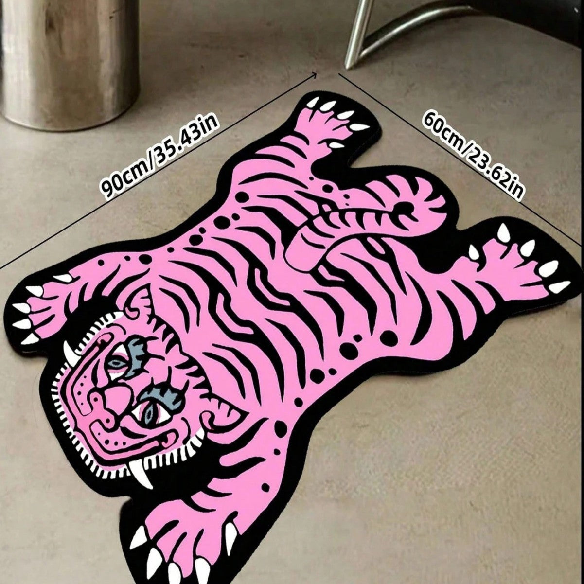 VIKAMA Cartoon Shaped Tiger Carpet Living Room Children's Bedroom Bedside Rugs Home Decor Non-Slip Kitchen Balcony Floor Mats
