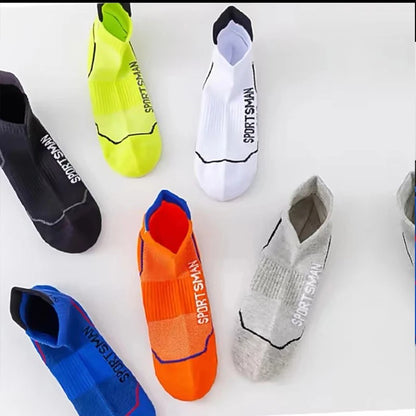 5 Pares Meias esportivas de alta qualidade Verão Masculino Meias Curtas Masculinas Respiráveis Meias de Tornozelo Algodão Fina Pretas Meias Masculinas de Corrida