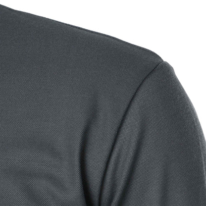 Men's short-sleeved stand-up collar top casual fashion daily solid color short-sleeved stand-up collar T-shirt casual top