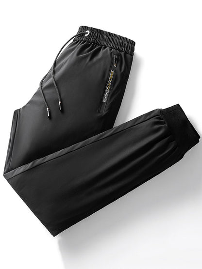 Calça Masculina Casual de Inverno Acolchoada e Grossa Quente Cor Sólida Corta-vento Impermeável de Algodão de Alta Qualidade