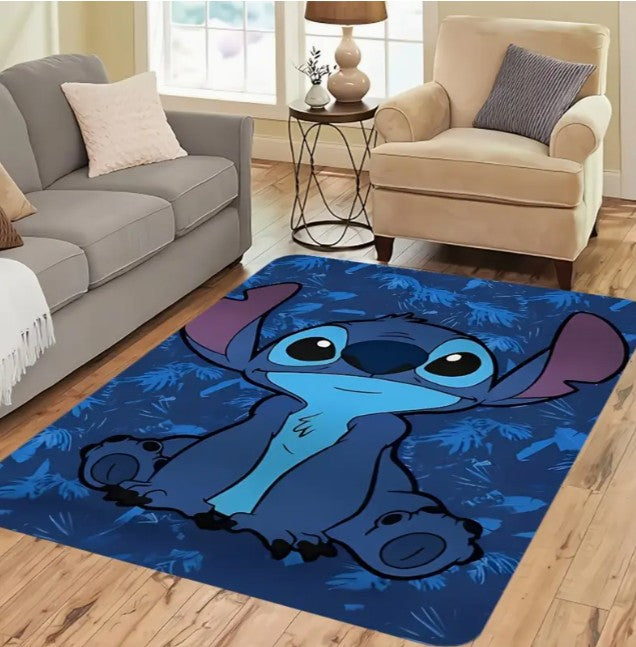 Stitch Large-area Pad Washable Polyester Cartoon Pad Suitable for Living Rooms and Bedrooms Perfect for Anime Home Decoration