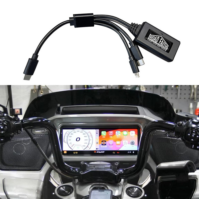Adaptador sem fio Road Faith para Carplay de motocicleta Harley 2023-up 121CVO 2019-2022 117CVO Touring Street/Road Glide para iPhone