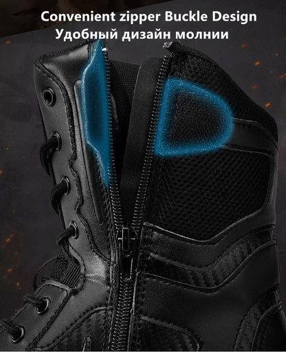 Botas de Segurança Masculinas Impermeáveis para Exteriores com Bico de Aço, Botas de Trabalho Masculinas Antiesmagamento com Bico de Aço, Tamanho 47