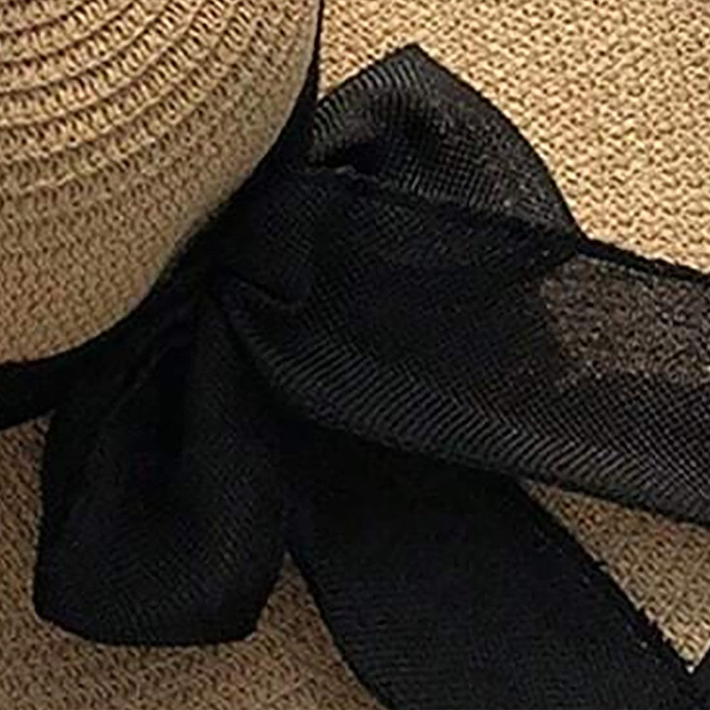 Beach Straw Hat For Women Summer Seaside Vacation Oversized Brim Wweet Bow Lace Edge Sun Protection Hat Foldable