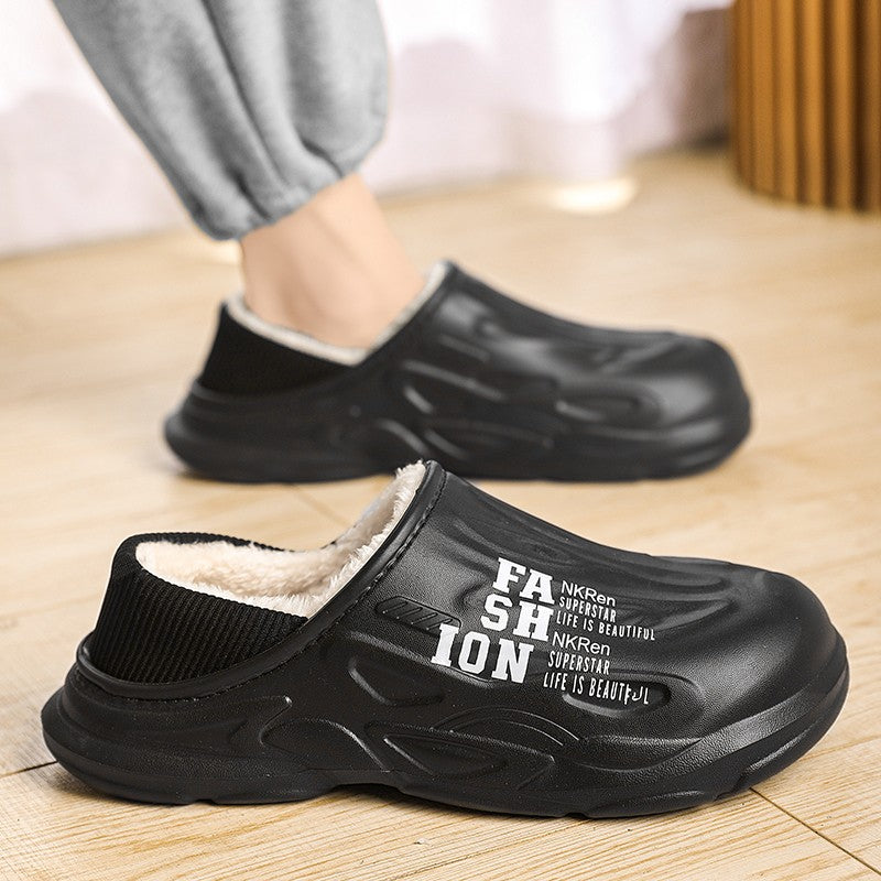 Winter Warm Sandals Women&Men Shoes Indoor Outdoor Slides Cotton Pantoffels Casual Clogs Fur Easy On Off House Floor Slippers