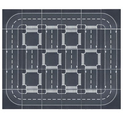 Placa de Base para Construção 32*32 Blocos de Montar Compatível com Todas as Marcas Cidade Rua Estrada Base Reta Cruzamento Curva Junção em T