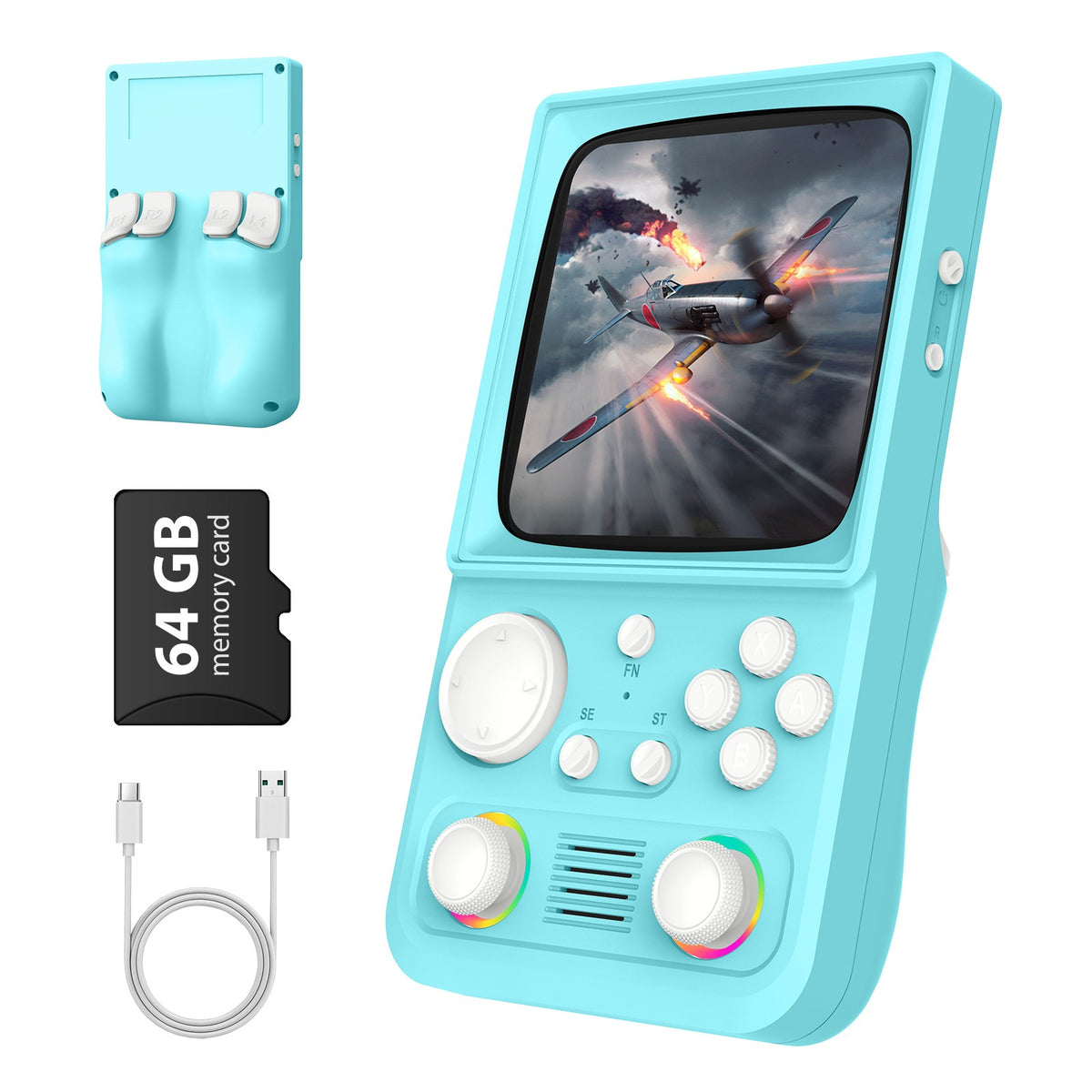 AISLPC RG45 Retro Handheld Game Console 4.0'' IPS Screen 64/128GB Supports 5G Portable Pocket Video Player