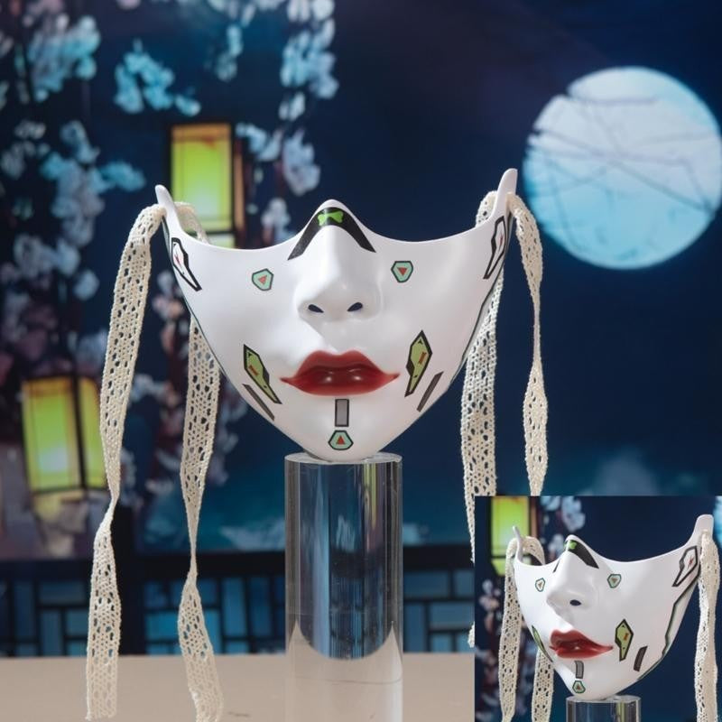 Y88A Mechanical Half Face Mask Masquerade Mask for Womens Men Aesthetics Mask Gifts