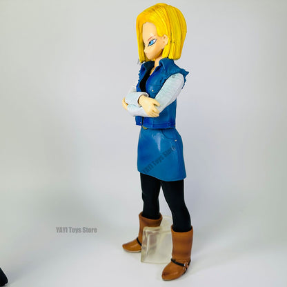 25CM Anime Dragon Ball Z Android 17 18 Figure Android 18 PVC Action Figures Collection Model Toys for Children Christmas Gifts