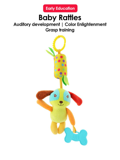 1pcs Baby Rattles Mobiles Cartoon Animal Bell Toy Newborn Baby Rattle Hanging Plush Lovely 0-24 Months Teether Toys Gift