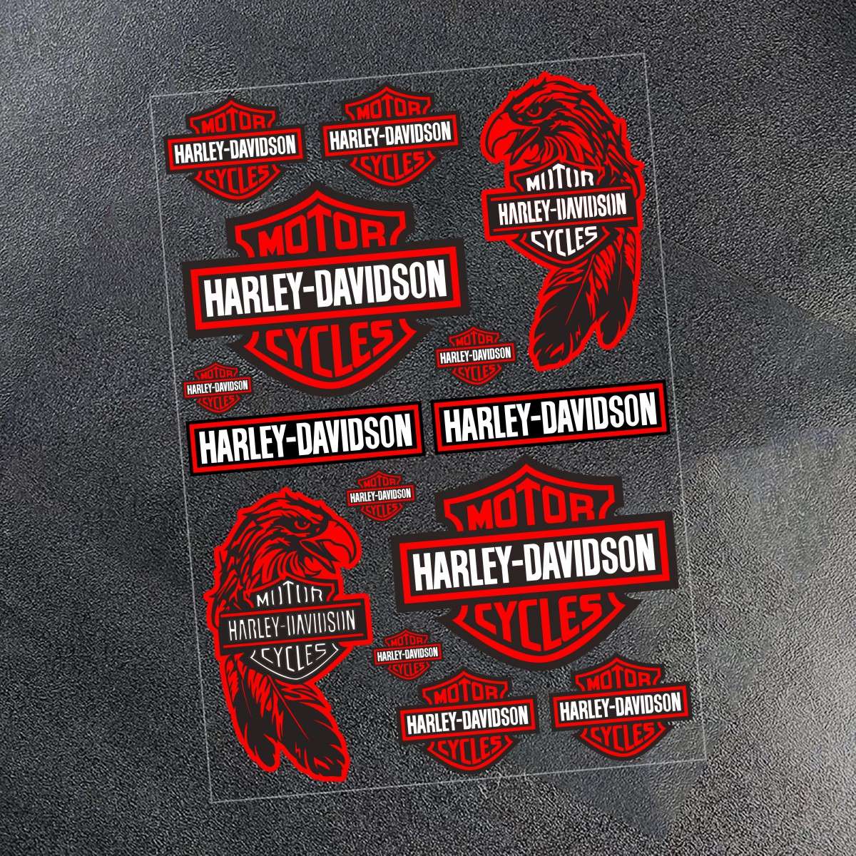 2026 Novo Adesivo Harley Davidson Logotipo Capacete Tanque Moto Decalque