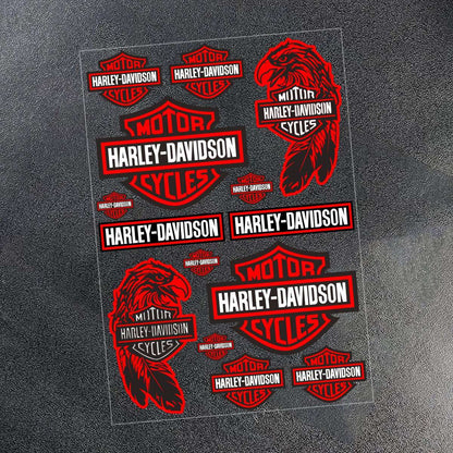 2026 Novo Adesivo Harley Davidson Logotipo Capacete Tanque Moto Decalque