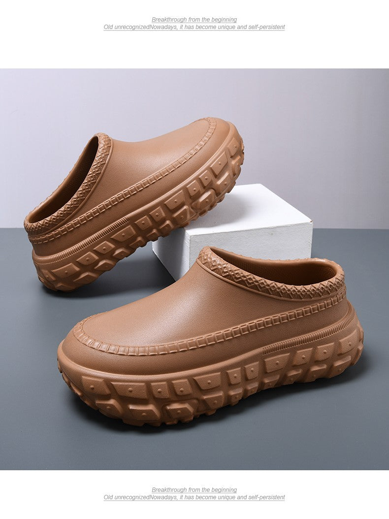 2025 New Men's Waterproof Non-slip Chef Shoes Lightweight Non-slip Wear-resistant Braid Toe Sandals Nurse Shoes