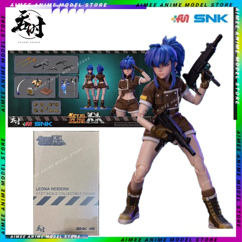 Original TUNSHI STUDIO BRAND METAL SLUG Metal Slug XX Leona Heidern 1/12 em Estoque Figuras Colecionáveis de Anime Modelo de Brinquedo AIme
