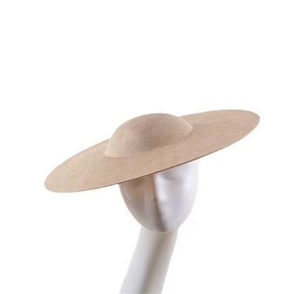 40CM Fascinators Base Marron Big Pillbox Cap Wedding Millinery Supplies DIY Hair Accessories Hat Women Kenducky Church Headpiece