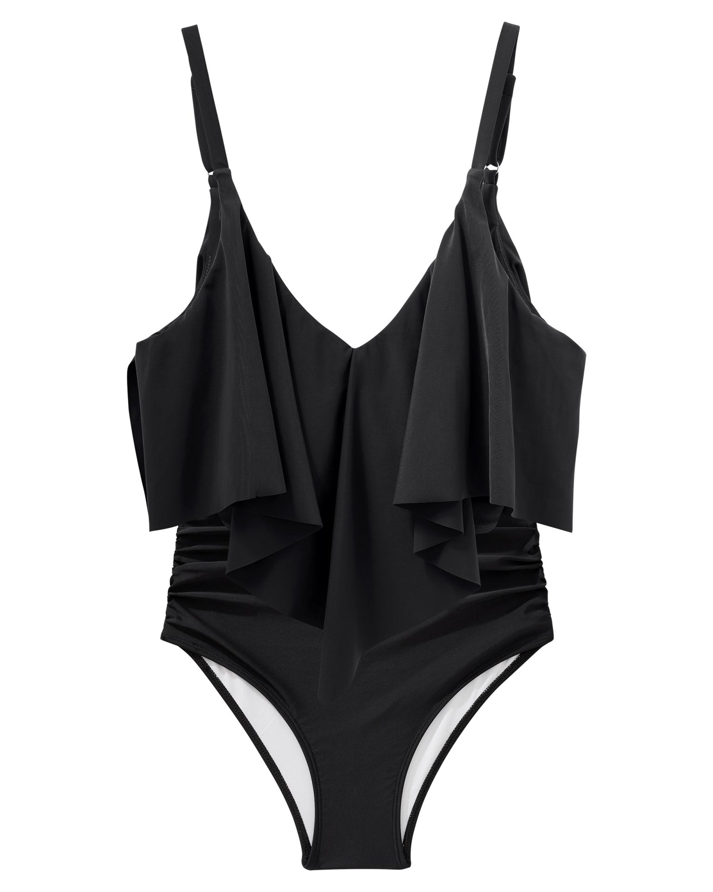 Women Tankini Ruffle High Waisted Swimsuits Tummy Control Bathing Suits Swimwear Beachwear Padded XXL Size Bikini Set Female