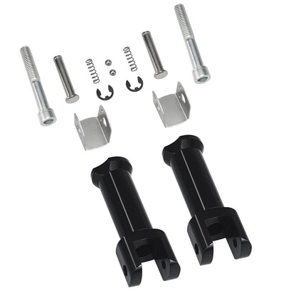 Suportes de Pedaleira Traseira Clevis para Motocicleta Harley Davidson Softail 2018-2025 (Preto Brilhante) Kit de Suporte de Pedaleira do Passageiro