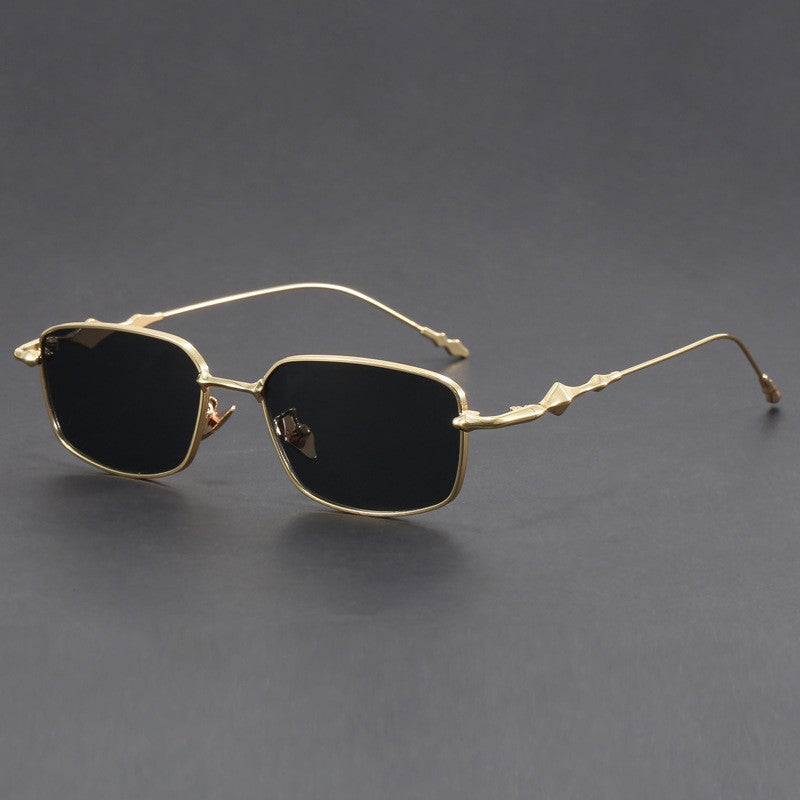 Óculos de Sol Retangulares Pequenos Femininos com Armação Fina, Óculos Anti-Luz Azul, Armações de Óculos Modernas, Óculos Vintage UV400 Gafas De Sol