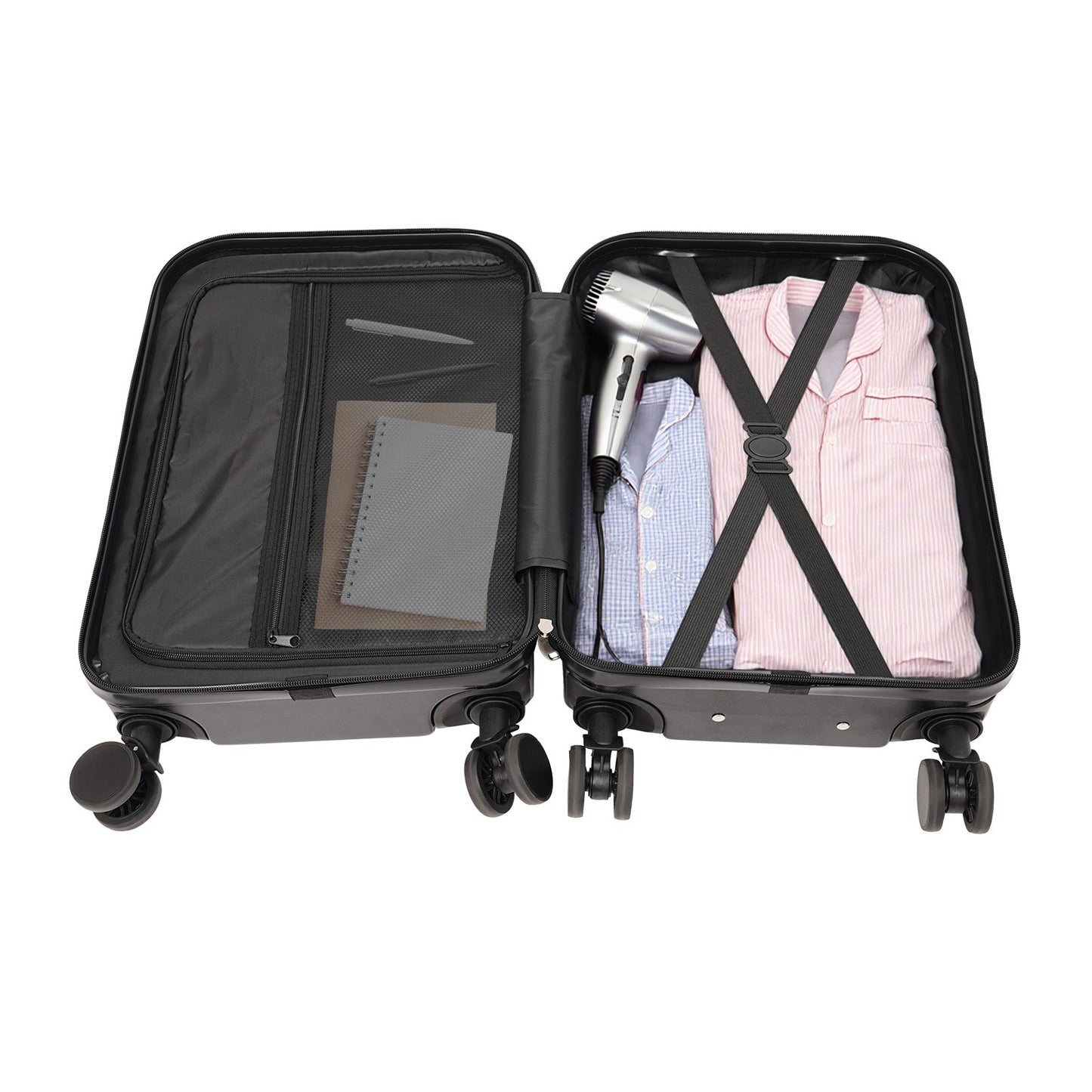Mala de Viagem 20 Polegadas, Mala de Bordo, Mala com Porta Copos, Mala de Viagem com Porta USB