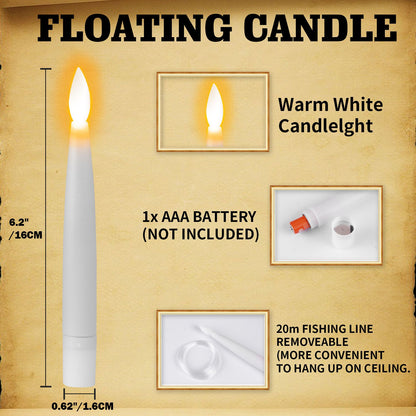 Flameless LED Taper Candles Christmas Tree Electric Candle Lights Mini Taper Clip-On Candles with Remote Timer for Wedding Decor
