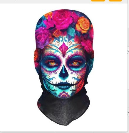 1-Piece 3D Horror Skull Breathable Sun-Proof Headgear Mask, Washable, Prank & Gag Mask