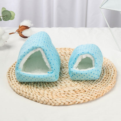 Inverno Bonito Desenho Animado Coelho Esquilo Mini Gaiola Ninho de Porquinho-da-Índia Pequenos Animais Ratos de Estimação Cama Casa de Hamster Quente Macia