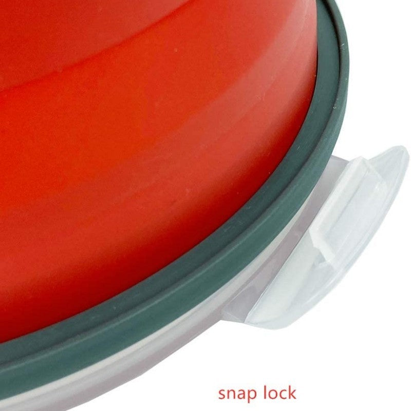 Silicone Folding Lunch Box with Lid Portable Picnic Camping Bowl Set Kitchen Tableware Kit Foldable Fruit Salad Folder Bento Box