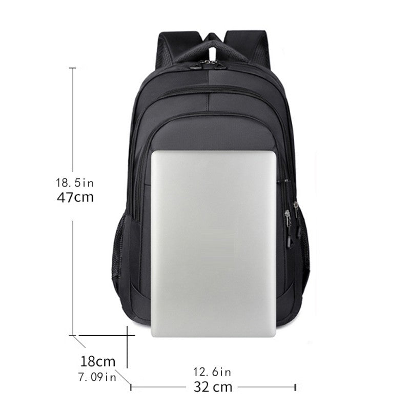 Durable Backpack | Universal Leisure Backpack | Multi-Pocket Travel Bag, Suitable for Business Travel, Short Trips - Black