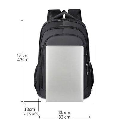 Durable Backpack | Universal Leisure Backpack | Multi-Pocket Travel Bag, Suitable for Business Travel, Short Trips - Black