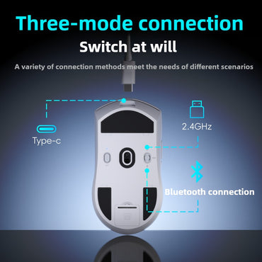 Ultralight Wireless Gaming Mouse TTC Micro Switches 16000DPI 1000Hz 3-Mode Web Driver for Small Hands RGB Indicator