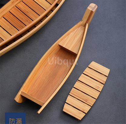 Culinária Japonesa Sushi Barcos Ferramenta de frutos do mar Modelo de Loja de Madeira Artesanal Simples navio Sashimi Pratos Frios Variados Prato de Sushi