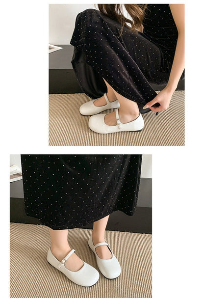 2025 New Elegant Comfortable and Versatile Woman Round Toe Lady Barefoot Flats Elegant Soft Sole Ballerina Party Mary Jane Shoes