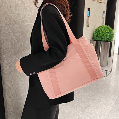 2024 New Handbags Casual Shopping Bags for Women Soft Canvas Big Capacity Tote Bag Messenger Big Mummy Shoulder Bag Ladies