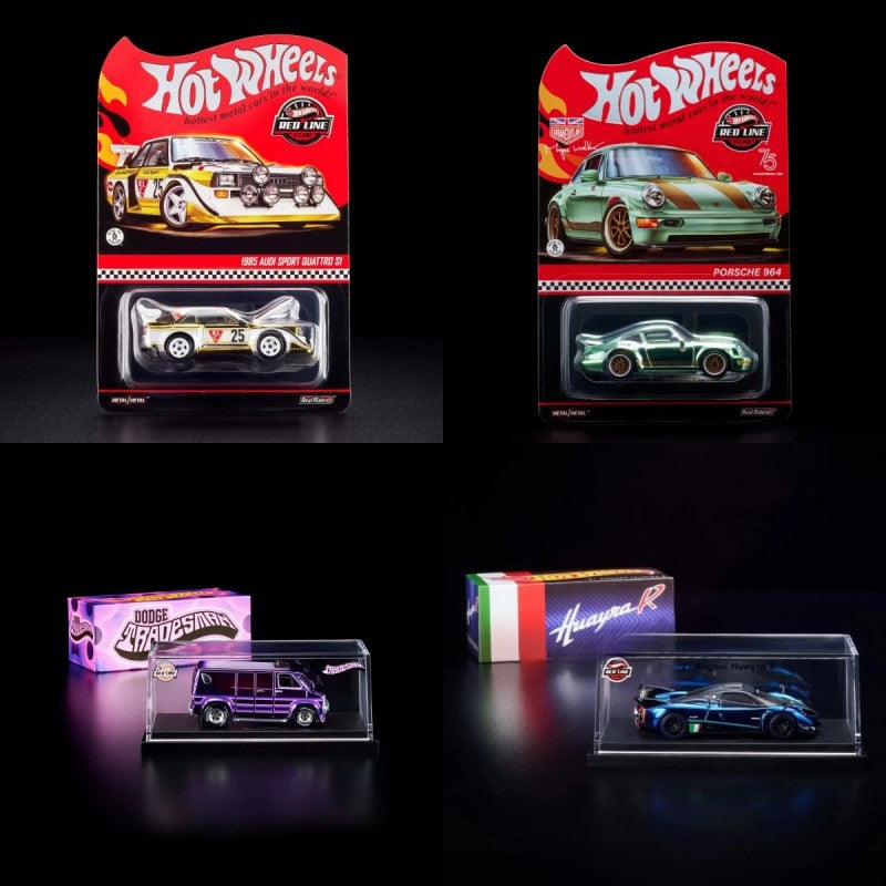 Original Hot Wheels Rlc Elite64 Red Line Club Hottest Metal Cars In The World Benz 300sl Porsche 964 Car Model Collection Toys
