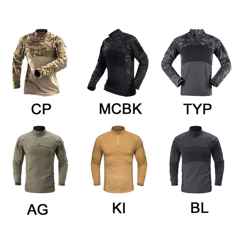 Men Casual Shirt Long Sleeve Cargo Shirts For Men Quick Dry Camo Work Shirt Pocket Shirt Blouses Male Clothes 3XL