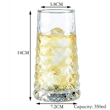 Copo Alto Criativo de Vidro Cristal Sem Chumbo Copo Collins para Bar para Água, Suco, Cerveja e Coquetel
