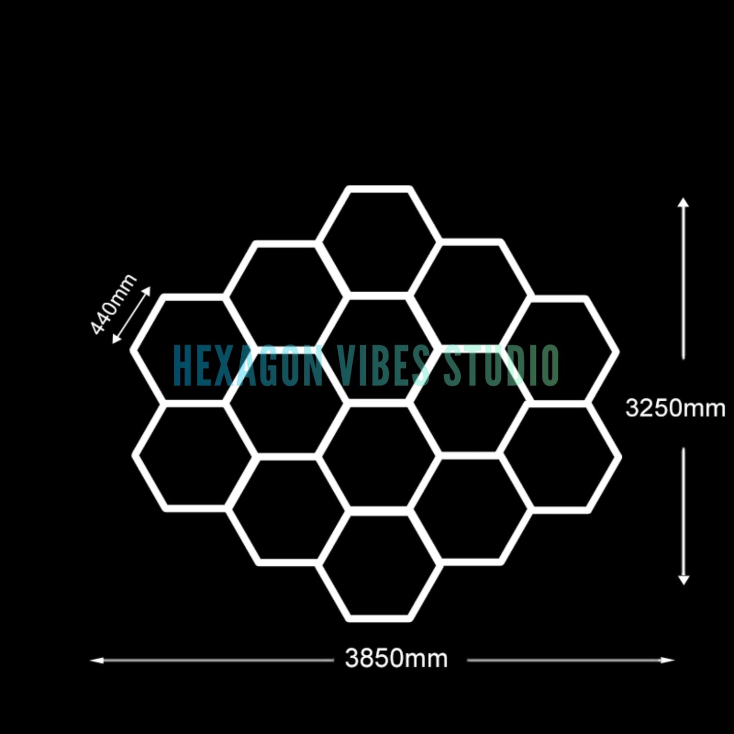 Garage Hexagon LED Light 50000H 6500K Ultra Bright for Home Gym Barbershop Car Detailing Bar Basement Workshop Ceiling Lighting