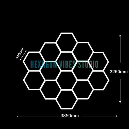 Garage Hexagon LED Light 50000H 6500K Ultra Bright for Home Gym Barbershop Car Detailing Bar Basement Workshop Ceiling Lighting