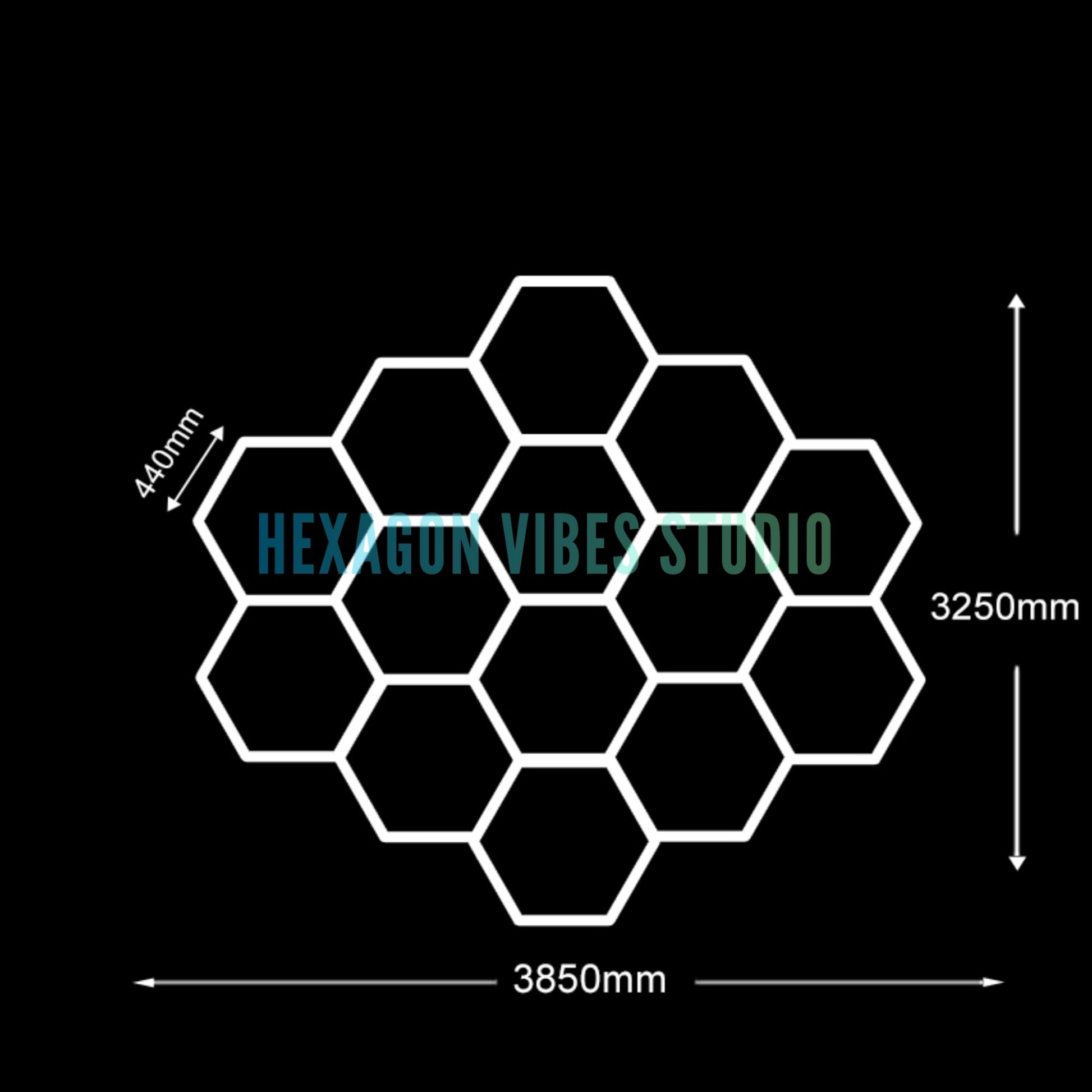 Garage Hexagon LED Light 50000H 6500K Ultra Bright for Home Gym Barbershop Car Detailing Bar Basement Workshop Ceiling Lighting