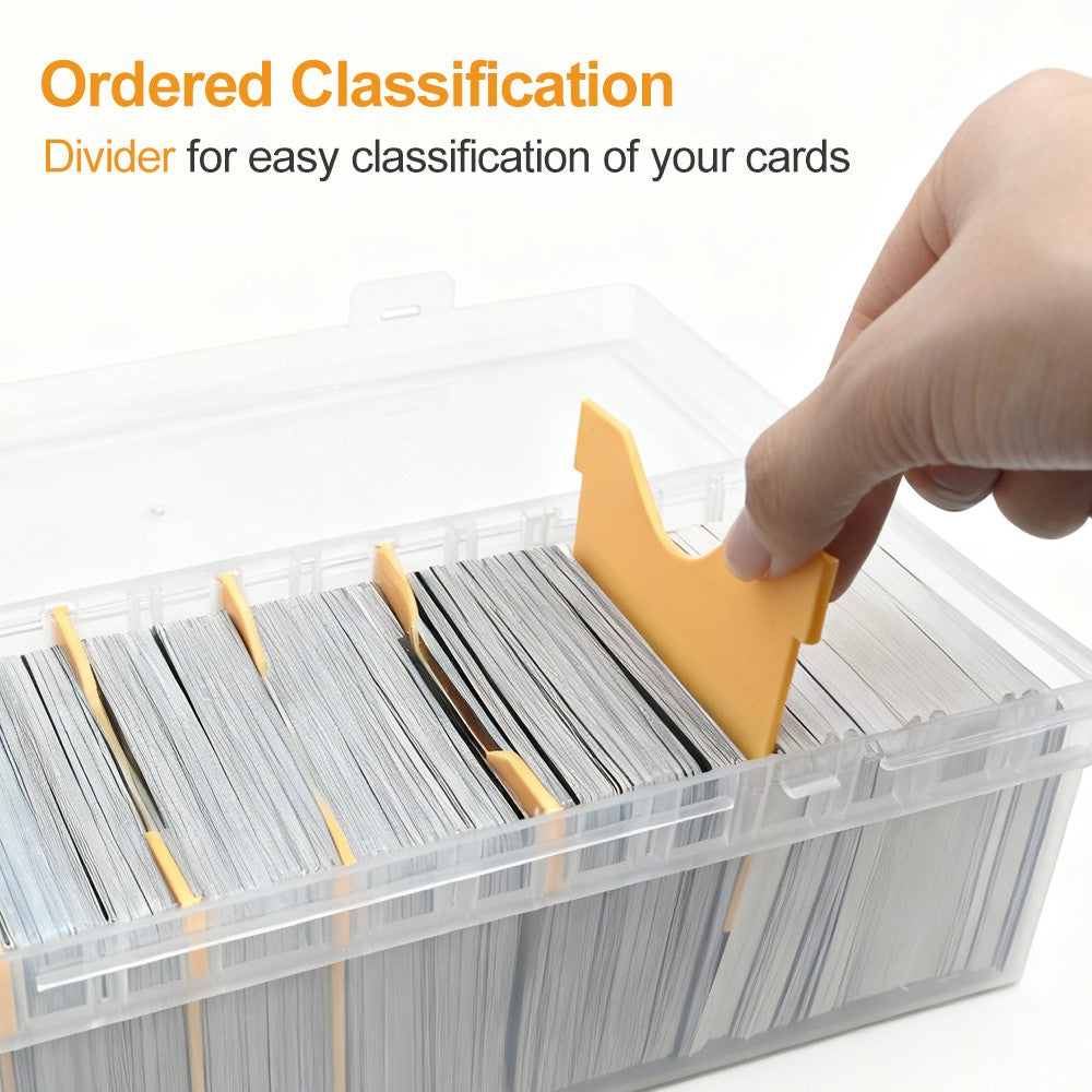 Caixa de armazenamento para cartas de cards de 800+ MTG TCG, caixa organizadora transparente compartimentada para baralho, suporte para cartas PKM e Yogioh