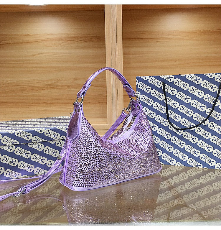 Women Evening Bag 2025 New Shiny Rhinestone Women's Shoulder Bag Fashion Luxury Dinner Party Handbag Female Crossbody Bags