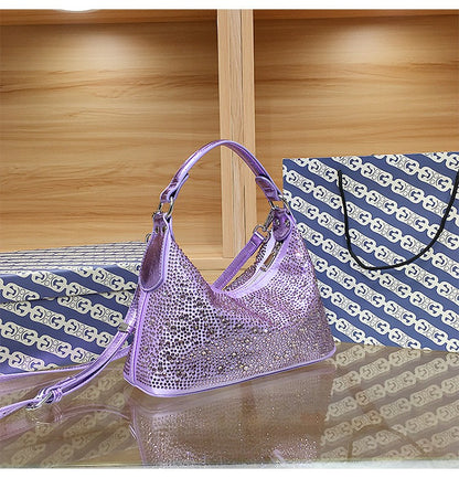Women Evening Bag 2025 New Shiny Rhinestone Women's Shoulder Bag Fashion Luxury Dinner Party Handbag Female Crossbody Bags
