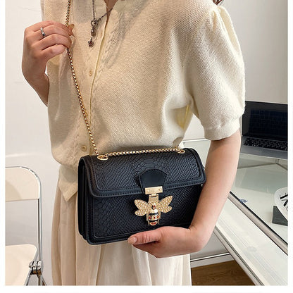 Luxury Handbags for Women Crossbody Bags Bee Lock Tote Casual Flap Purses Crocodile Print Leather Handbag Ladies Shoulder Bags