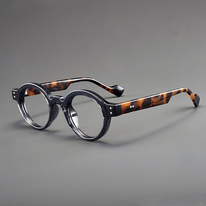 Retro Round Eyeglasses Suitable for Presbyopia Color-matching Trendy Small Frame HD Reading Glasses