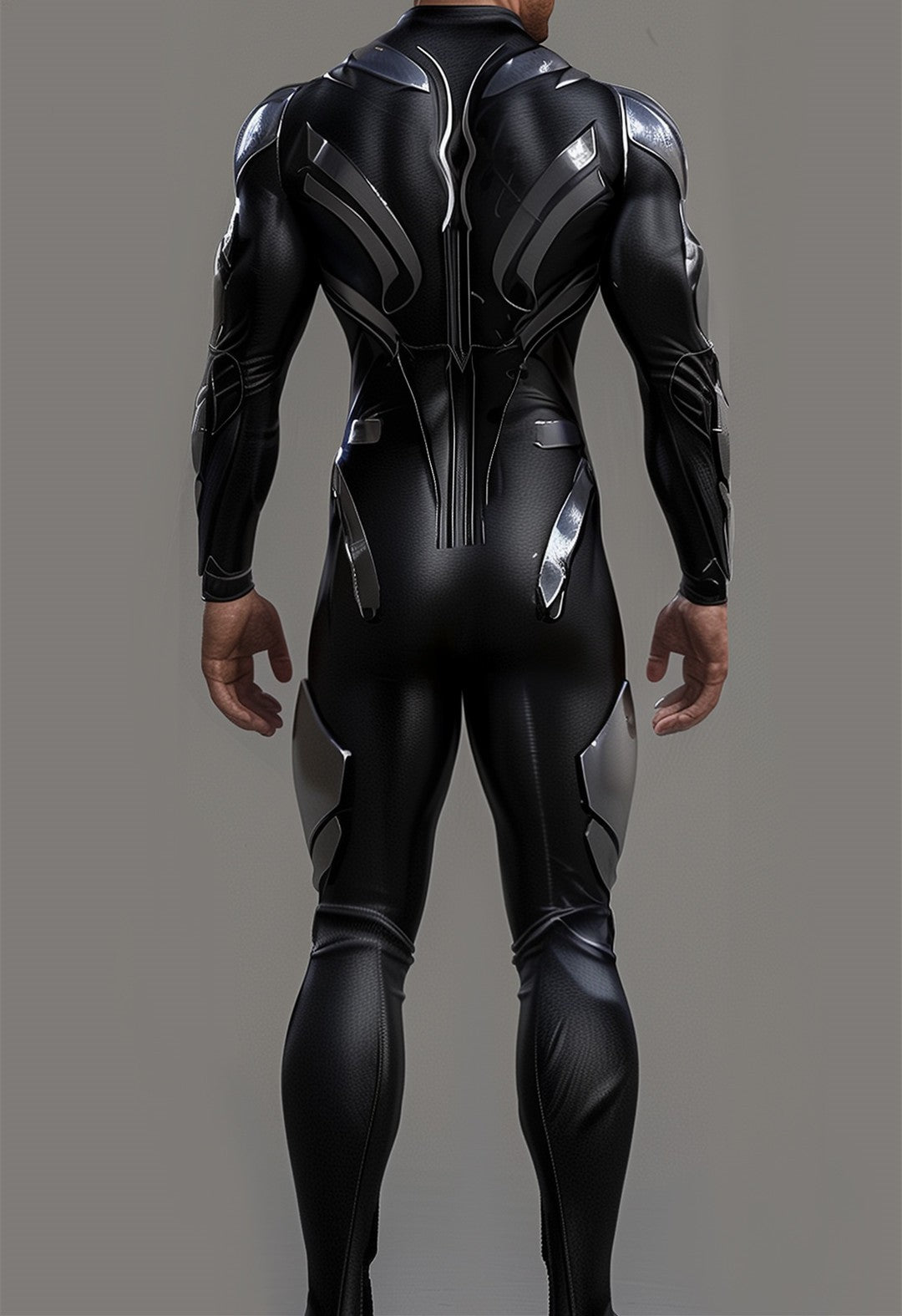 Halloween Cyberpunk Future Mechanical Armor Jumpsuit Warrior Cosplay Bodysuit Steampunk Costume Party Performance Men Zentai